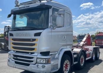 SCANIA R490 8X4 SCARRABILE CON GANCIO, ANNO 2014