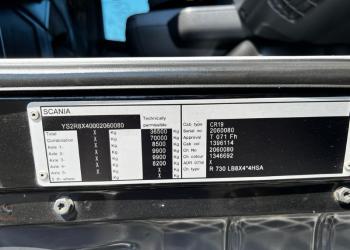 SCANIA R730 8X4 SCARRABILE CON GANCIO, ANNO 2011