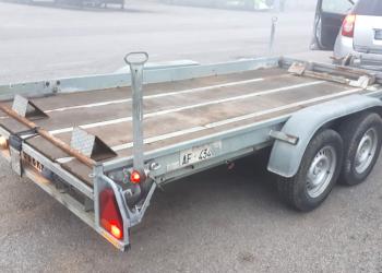 RIMORCHIO ELLEBI 2 ASSI, PATENTE B, 1500 KG PORTATA , con verricello