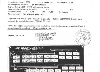 Gru per autocarro Ing. Bonfiglioli P 15000 L