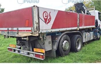 Scania P 124 L 420 ribaltabile tril. con Gru