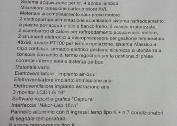 Sala banco prova motori Borghi e Saveri