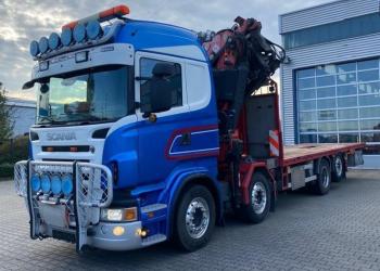 SCANIA R480 8X2, YEAR 2010, FASSI CRANE