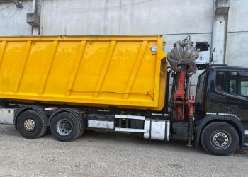 SCANIA P 420, HOOKLIFT + LOADER WITH ROTATING GRAPPLE