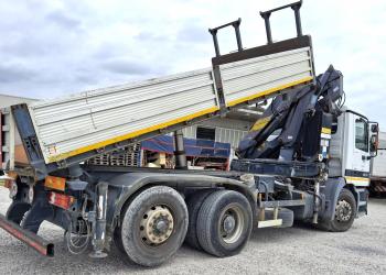 Mercedes-Benz Actros 1831 ribalt.trilaterale con gru effer + jib con radiocomando