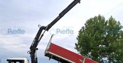 Scania P 124 L 420 three-way tipper with crane