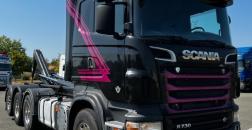 SCANIA R730 8X4 SCARRABILE CON GANCIO, ANNO 2011